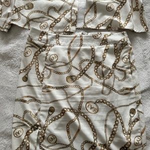 Two piece skirt and blouse